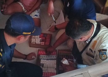 Satpol-PP Kabupaten Kediri Sita Ratusan Bungkus Rokok Ilegal