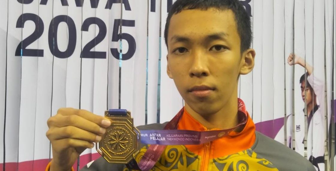 Rayyan, Atlet Taekwondo Spemutu Gresik Sabet Emas di Kejurprov Antar-Pelajar Jatim