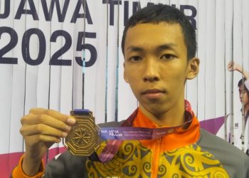 Rayyan, Atlet Taekwondo Spemutu Gresik Sabet Emas di Kejurprov Antar-Pelajar Jatim
