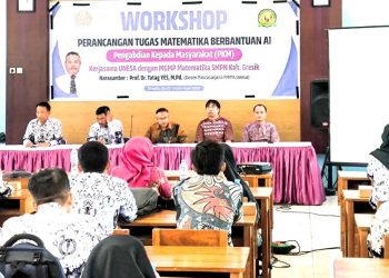 Unesa Berdayakan Guru Matematika SMPN Gresik Merancang Matematika Manfaatkan AI