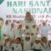 Momentum Hari Santri Nasional, Ratusan Siswa KB-TK Muslimat NU Pelangi Kedanyang Putihkan Masjid Baitul Amin