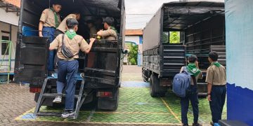 Kendarai 2 Truk Garnisun III Surabaya, Siswa SMP Muhammadiyah 14 Driyorejo Ikuti LDKS di Mojokerto