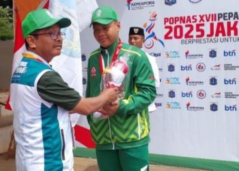 Siswa SMK Negeri 2 Buduran Juara Nasional Tolak Peluru PEPARPENAS XI 2025