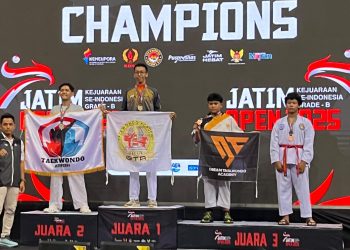 Konsisten Berprestasi, Rayyan Kembali Sabet Emas Taekwondo di Jatim Open 2025