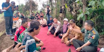 Tindak Lanjuti Perintah Pangdam V/Brawijaya, Dandim 0809/Kediri Bangun Jembatan Gantung Garuda Penghubung Dua Kecamatan