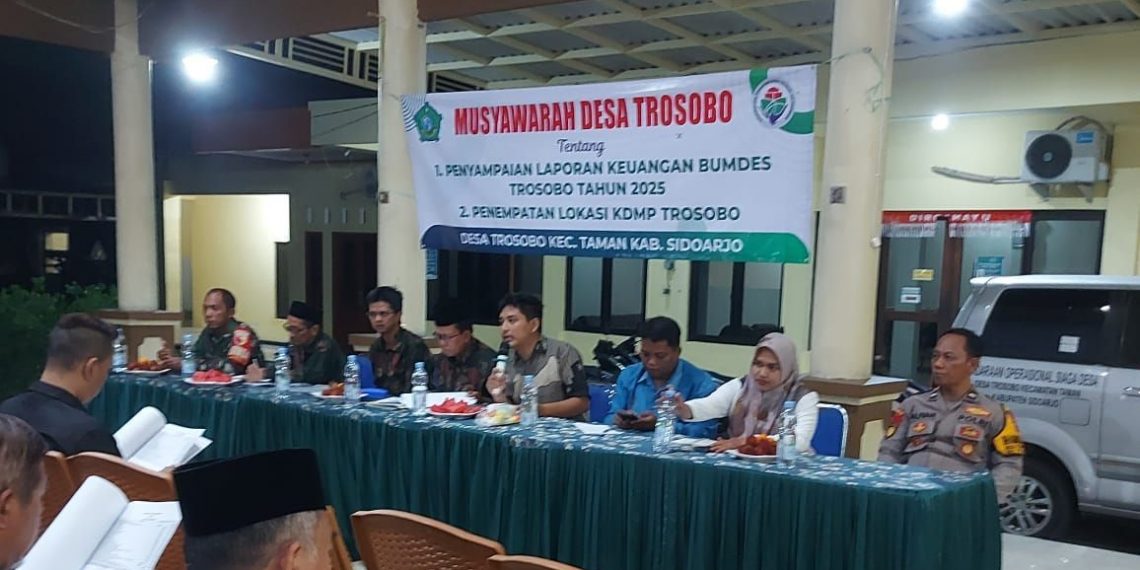 Musdes Trosobo Taman Sidoarjo Bahas Laporan Keuangan BUMDes, Diwarnai Walk Out Pengawas