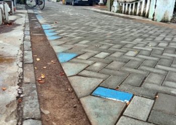 Belum Setahun Sudah Rusak Dan Amblas, Dugaan Mark Up Anggaran Selimuti Proyek Pembangunan Jalan Paving Desa Damarsi