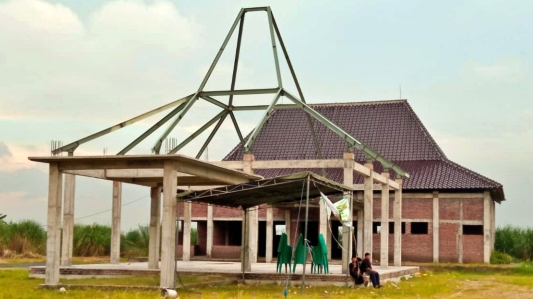 Fantastis! Proyek Pembangunan Kerangka Pendopo Balai Desa Damarsi Habiskan Anggaran Rp 400 Juta Lebih