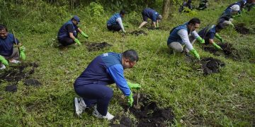 Di Coban Talun, TPS Tanam Bibit Pohon Pinus untuk Pelestarian Alam