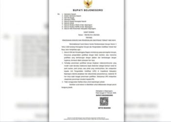 Jelang Lebaran, Bupati Bojonegoro Keluarkan SE Pengendalian Gratifikasi dan Larangan Penggunaan Fasilitas Dinas
