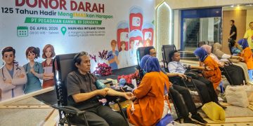 Ratusan Pendonor Darah Ramaikan HUT ke-125 di Pegadaian Kanwil XII Surabaya