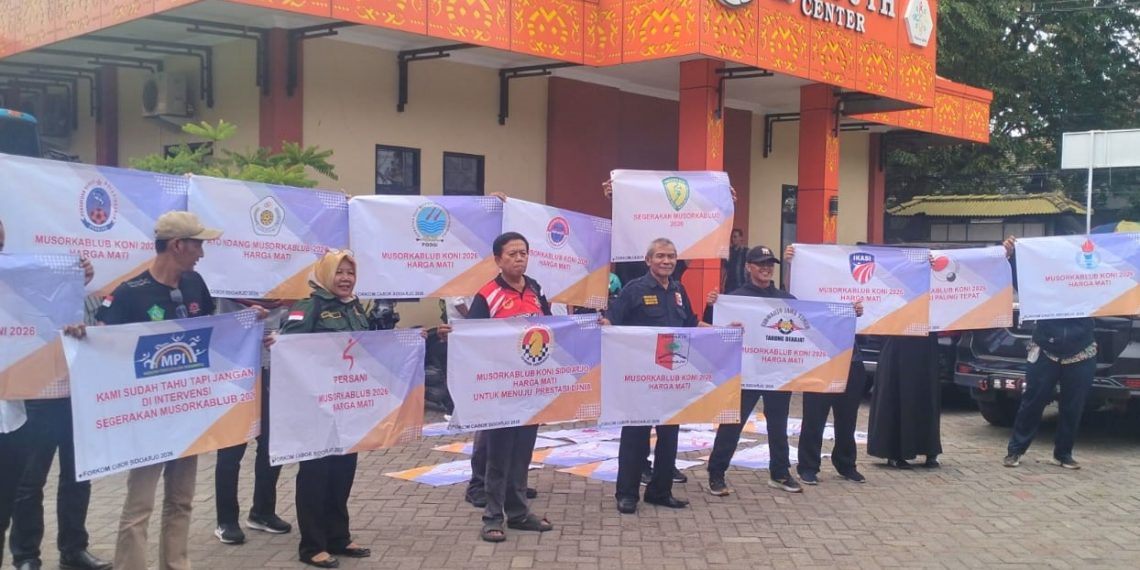 Puluhan Cabor di Sidoarjo Gelar Orasi Desak Segera Musorkablub KONI 2026