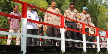 Kapolres Kediri Resmikan Jembatan Merah Putih Presisi, Perkuat Akses Antarwilayah di Kandangan