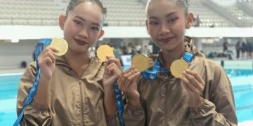 Duet Aulia-Zulfa-Gendhis Raih Dua Emas Kejurnas Renang Artistik 2026