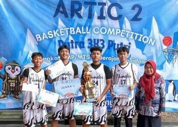 Kompetisi Basket 3 x 3 SMK Antartika 2 Diraih SMP Bumi Sholawat dan SMPN 3 Waru