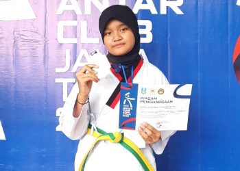 Siswi MI Ma’arif Pagerwojo Sabet Emas Taekwondo Kejurprov Jatim 2026