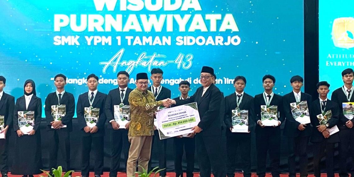 UMAHA Anugerahkan Beasiswa Rp 414 Juta Kepada Siswa SMK YPM 1 Taman