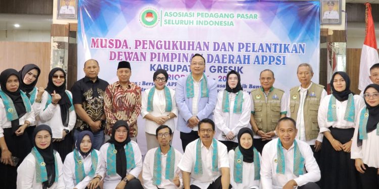 DPD APPSI Gresik Dilantik, Wabup Alif Tekankan Sinergi untuk Kesejahteraan Pedagang