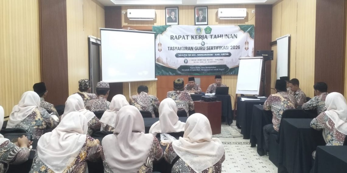 Dongkrak Kualitas Pendidikan, KKG PAI Wringinanom Gresik Gelar Raker di Malang