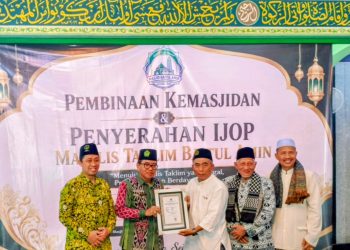 Resmi Terima IJOP Majelis Taklim, Masjid Baitul Amin Komitmen Lahirkan Kegiatan Berkualitas