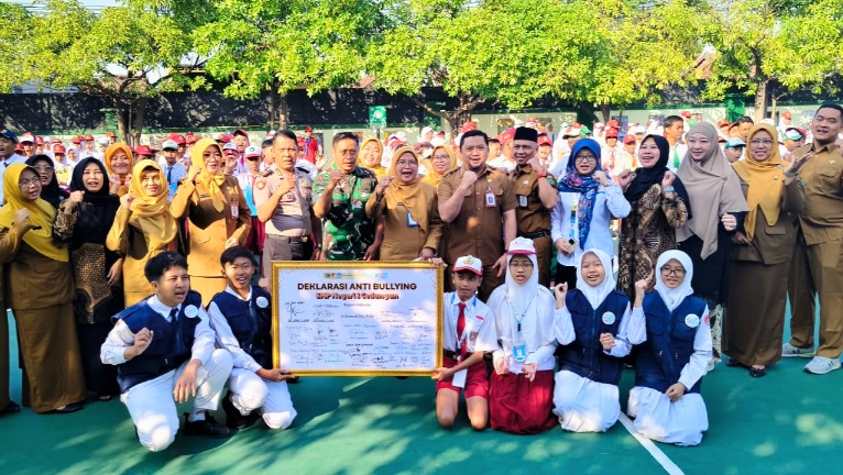 MPLS SMP Negeri 1 Gedangan Juga Diisi Deklarasi Anti Bulliying