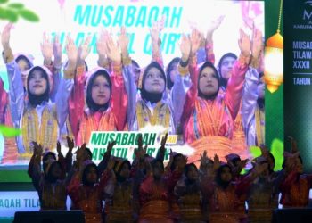 Tari Saman Siswa SMA Negeri 1 Sidoarjo Tampil Memukau di Pembukaan MTQ XXXII 2026