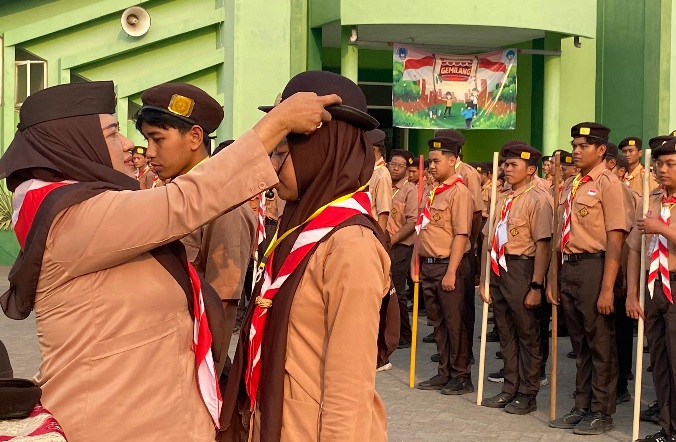 SMA Negeri 3 Sidoarjo Lakukan Upacara Penerimaan Tamu Ambalan