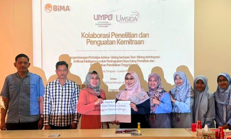 UMPO–UMSIDA Perkuat Kolaborasi Riset Melalui Validasi Dataset dan FGD Prototipe Advice-Giving Berbasis AI
