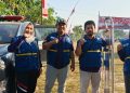 Lengkap dengan Peralatan Safety, Puskesmas Karangandong Siap Siaga di Garis Start Gerak Jalan Kecamatan Driyorejo