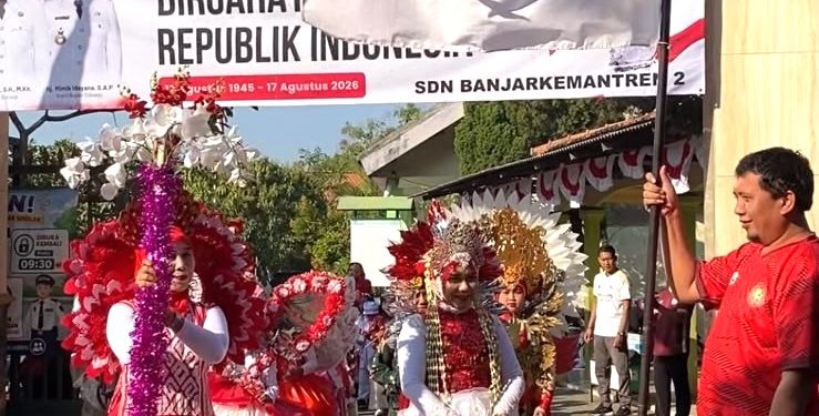 Kolaborasi Apik Meriahkan HUT ke-81 Kemerdekaan RI, SDN Banjakemantren 2 Buduran