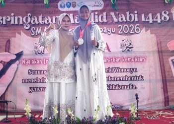 Peringati Maulud Nabi, SMA Negeri 1 Wonoayu Juga Berikan Apresiasi Siswa Berpretasi Dari ‘Garuda Pertiwi’
