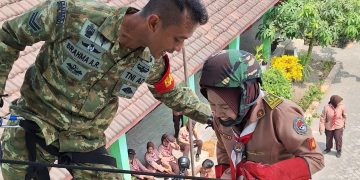 800 Pelajar Ikuti Jambore dan LT-2 Pramuka di Puncu, Koramil Berikan Materi Navigasi Darat
