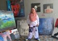 Pelukis Bocah Annisa Nismara Asal Gresik Gelar Pameran Tunggal Perdana di Surabaya