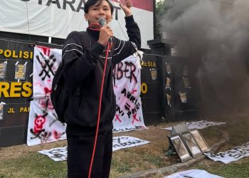 Aksi September Hitam Probolinggo, Aliansi Kecewa Tak Ditemui Kapolres dan Dandim