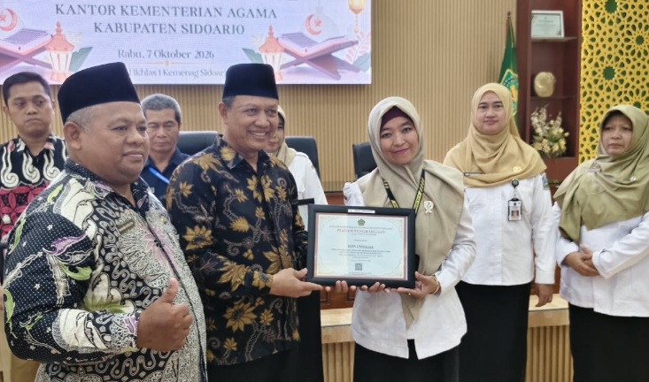 SMP Negeri 2 Wonoayu Raih Dua Penghargaan Sekaligus, SRC dan SMB dari Kemenag Sidoarjo