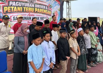 Syukuran Panen Tebu di Parengan Tuban, Paguyuban Petani dan Driver Tebu Tuban Selatan Gelar Santunan Anak Yatim
