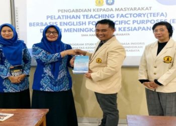 Tingkatkan Kesiapan Kerja, Prodi Pendidikan Bahasa Inggris UWK Surabaya Gelar Penmas di SMA Hang Tuah 4 Surabaya