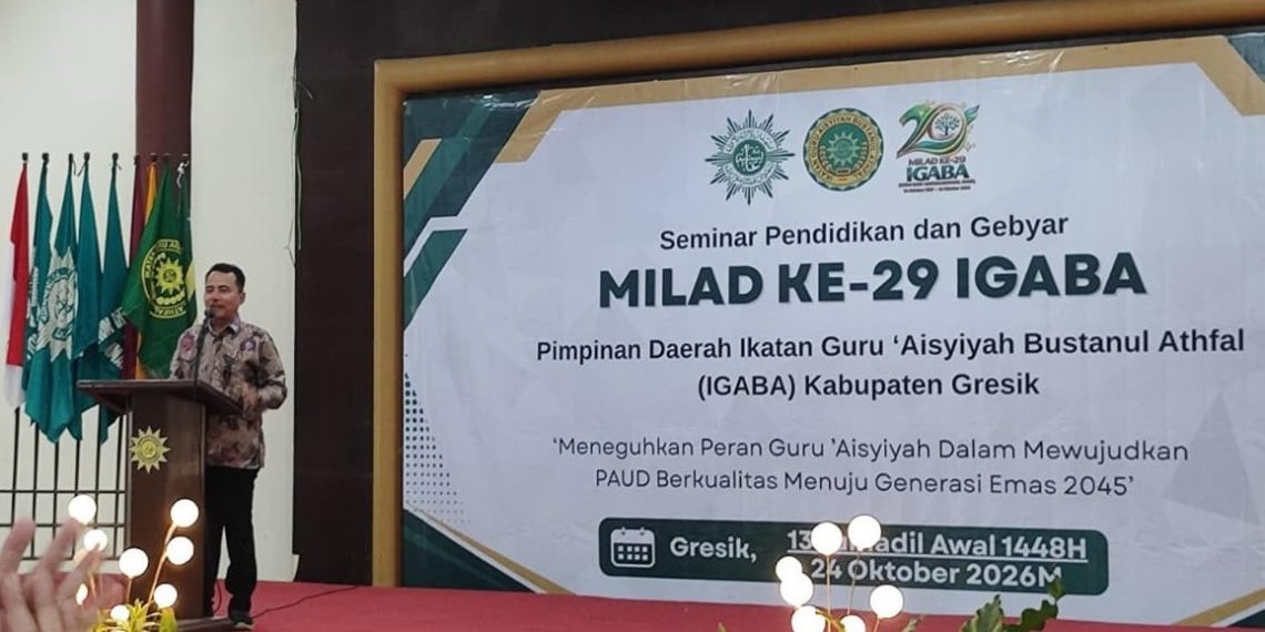 Puncak Milad ke-29, Kadis Pendidikan Gresik Ajak Guru IGABA Berpikir Positif, Optimistis, dan Profesional